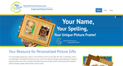 Desktop Screenshot of namepictureframes.com