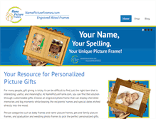 Tablet Screenshot of namepictureframes.com